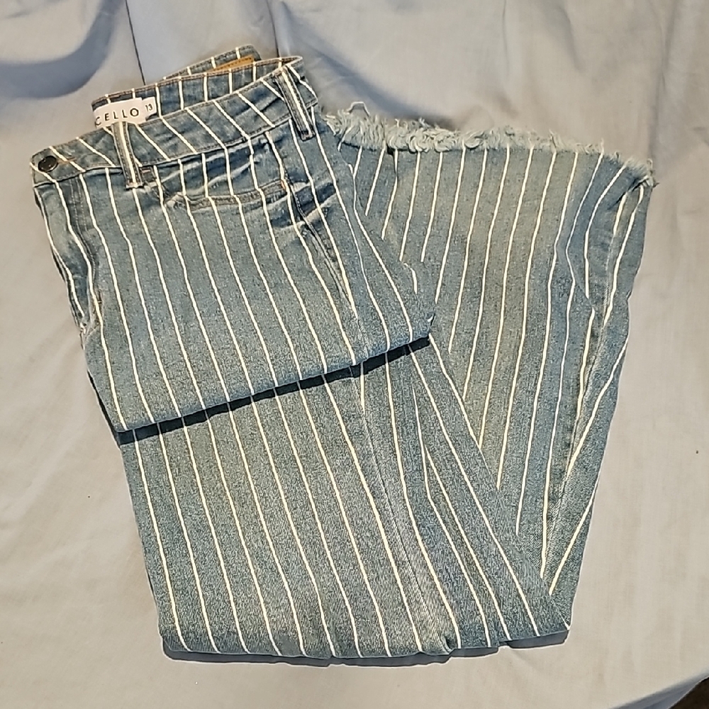 Cello Blue Striped Jeans